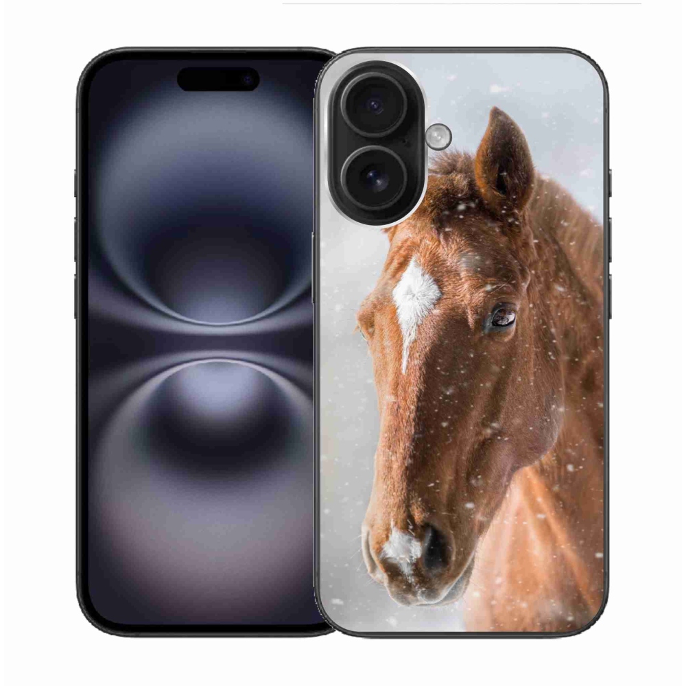 Zselés borítás mmCase iPhone 16-hoz - barna ló 2
