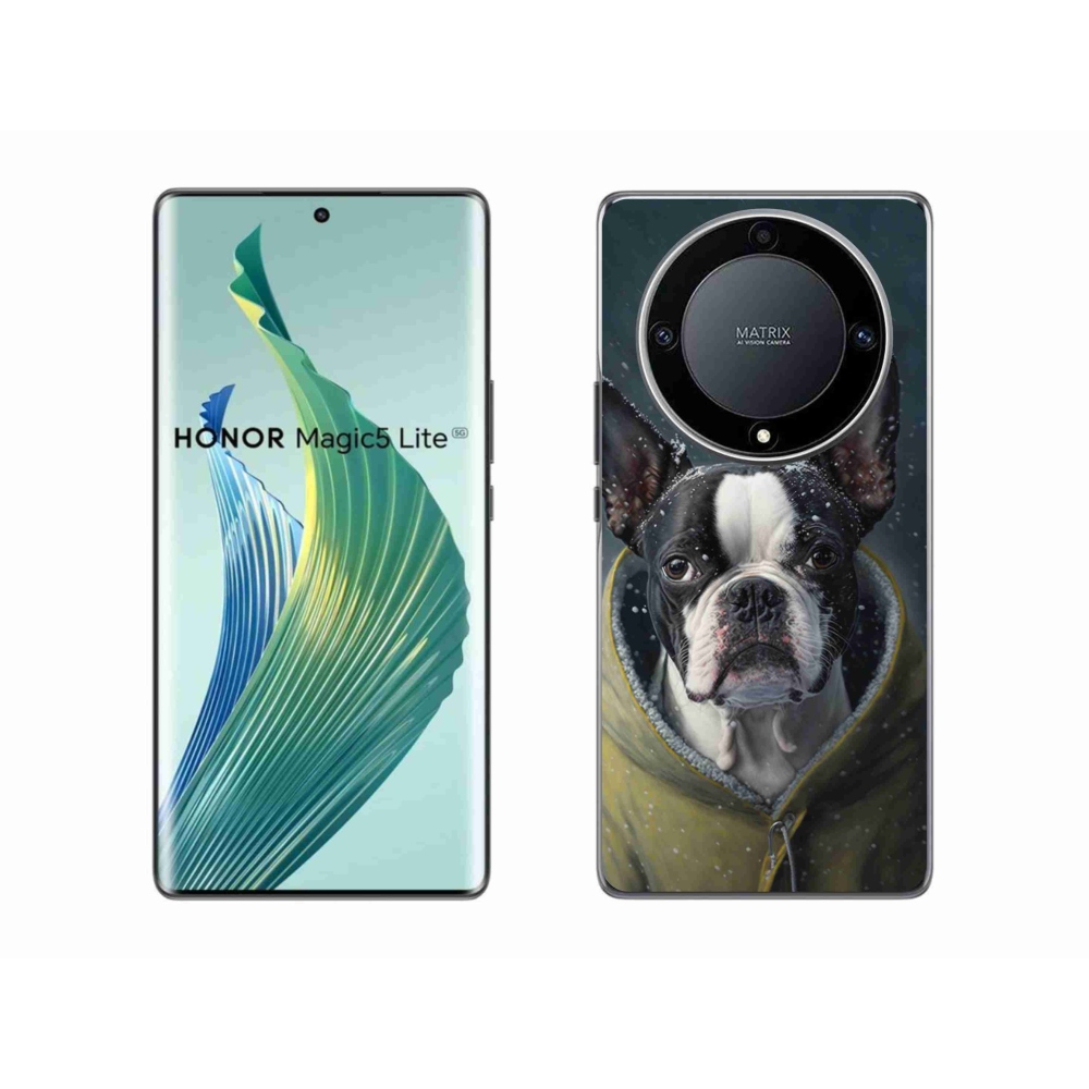 Gél borítás mmCase a Honor Magic 5 Lite 5G számára - bulldog