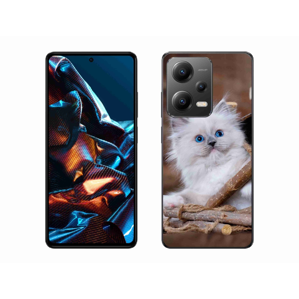 Gél borítás mmCase a Xiaomi Redmi Note 12 Pro 5G-hez - fehér cica