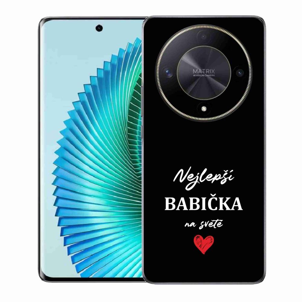 Gél borítás mmCase a Honor Magic 6 Lite 5G számára - Legjobb nagyi 1 fekete háttér