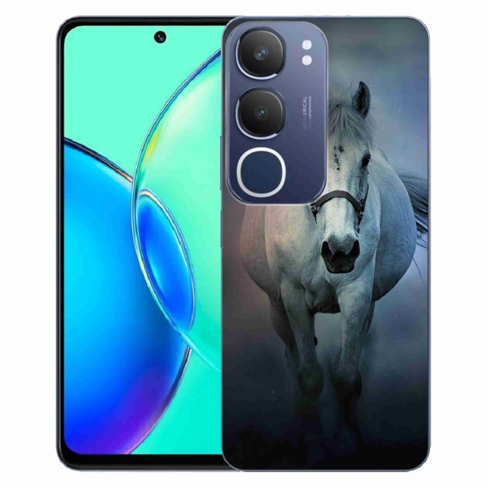 Gél borító mmCase a Vivo Y19s készülékhez - futó fehér ló