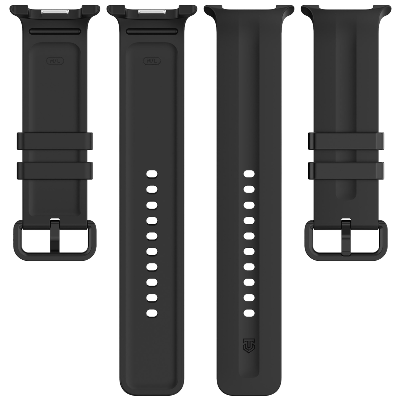 Tactical szilikon karkötő a Samsung Galaxy Watch 8/9-hez, fekete