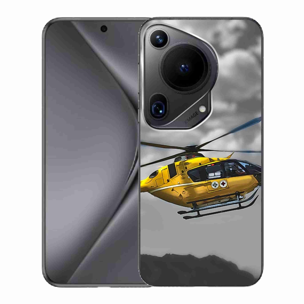 Zselés borítás mmCase a Huawei Pura 70 Ultra készülékhez - sárga helikopter