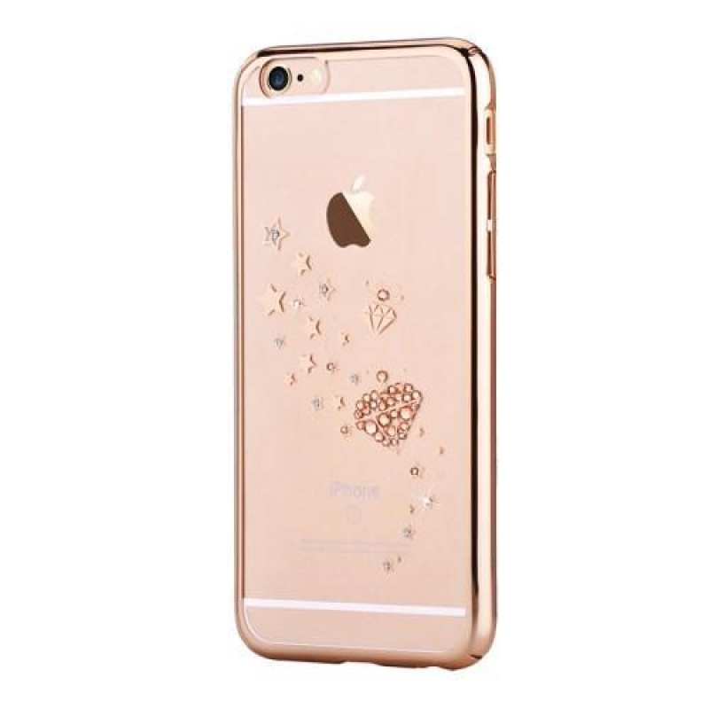 Kristálycsillag műanyag tok iPhone 6s Plus és 6 Plus készülékhez - arany színben