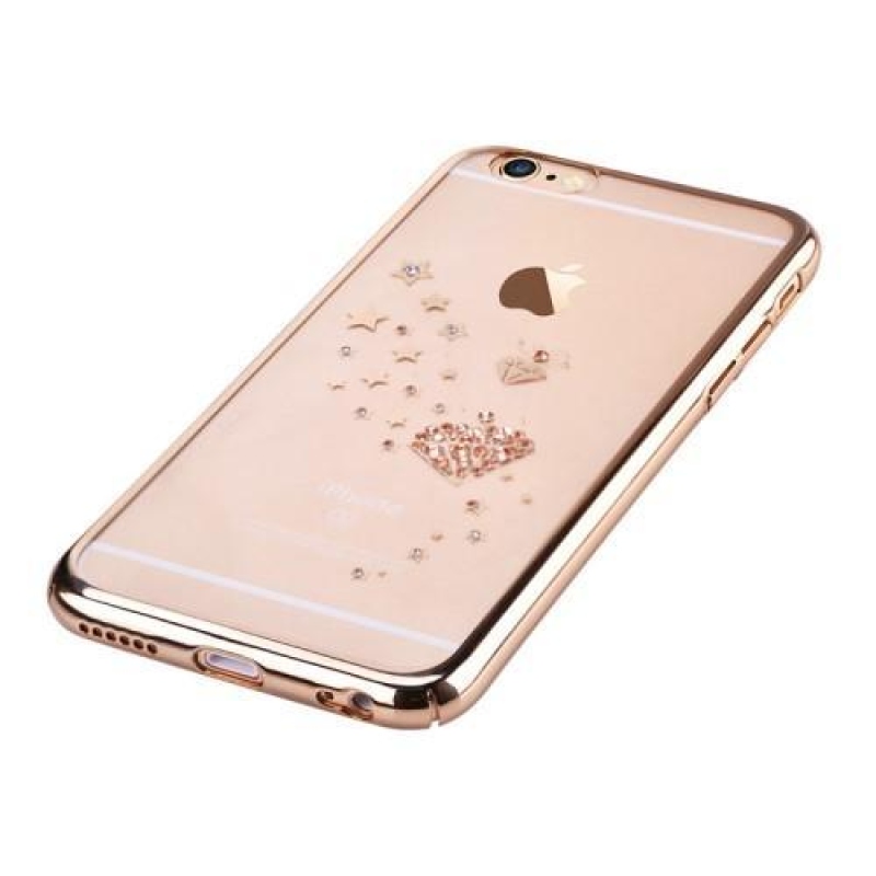 Kristálycsillag műanyag tok iPhone 6s Plus és 6 Plus készülékhez - arany színben