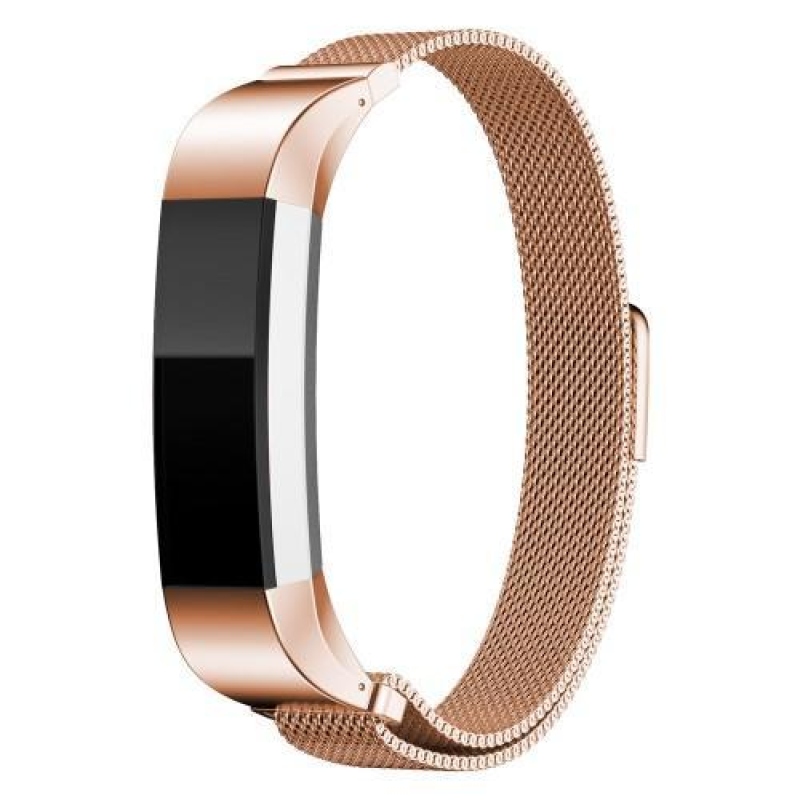 Rozsdamentes acél szíj Fitbit Alta Mesh - rosegold