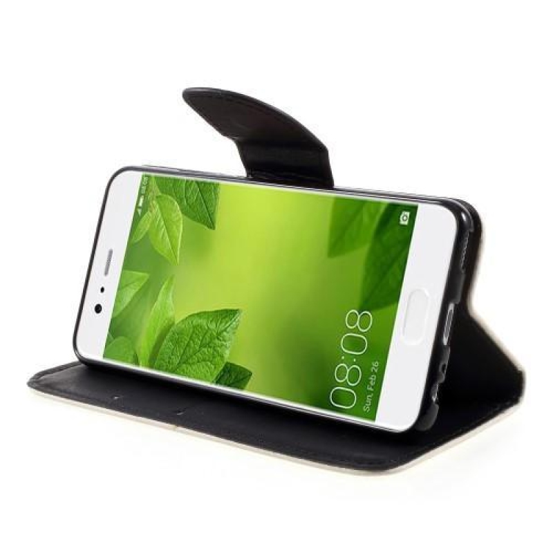 Kövek PU bőr tok Huawei P10 - fehér