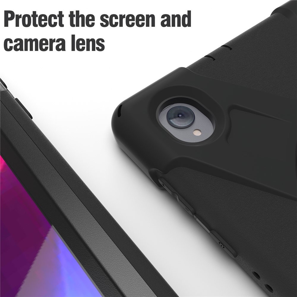 Pántos tartós tok kéztartóval és vállpánttal Lenovo Tab M10 Plus TB-X606F/X/V-hez - fekete