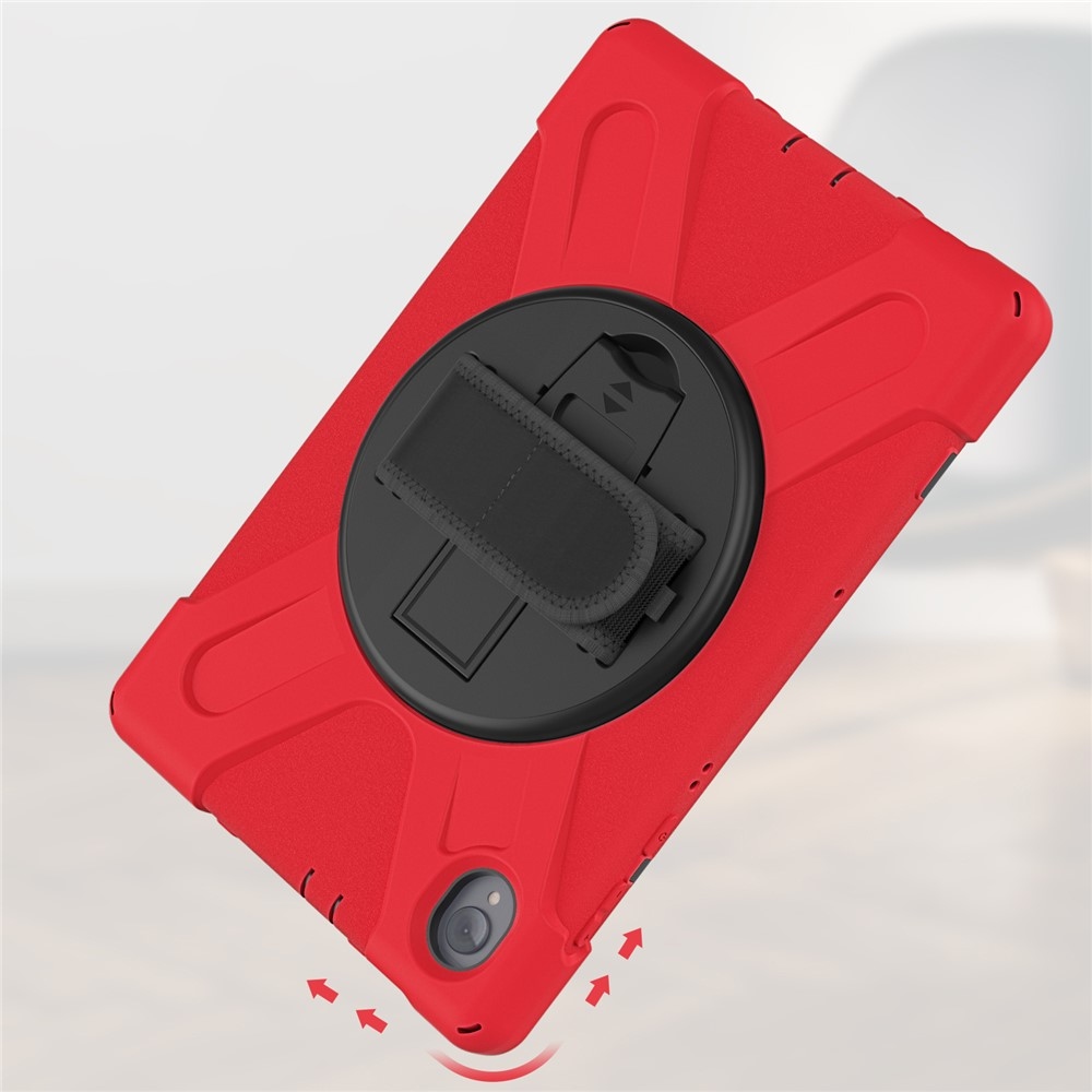 Pántos tartós tok kéztartóval és vállpánttal Lenovo Tab M10 Plus TB-X606F/X/V-hez - piros