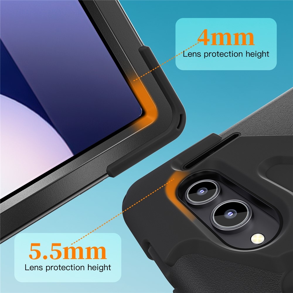 Strapabíró borító kézi tartóval és vállpánttal Samsung Galaxy Tab S11 Ultra - fekete