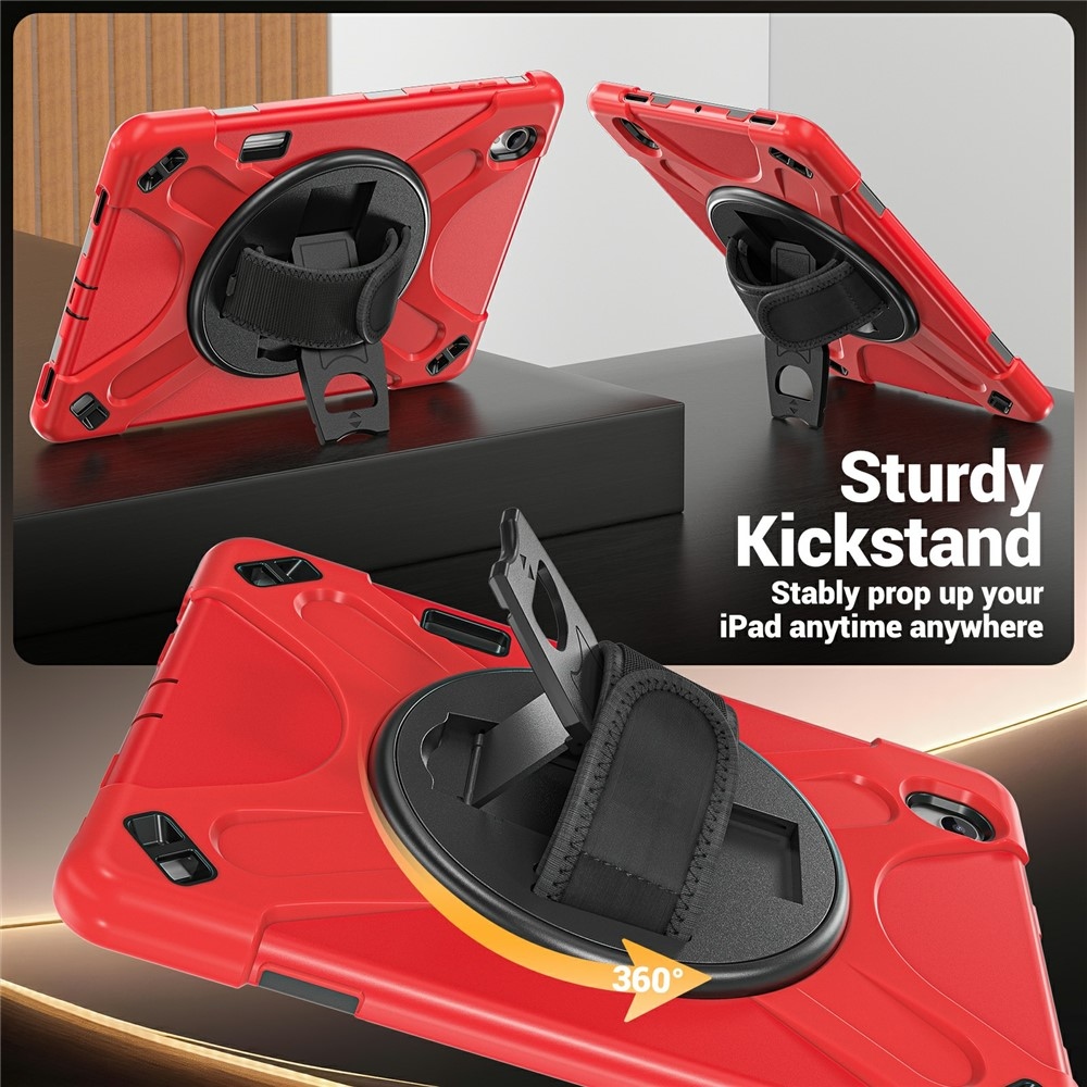 Strap strapabíró tok kézfogantyúval és vállpánttal a Samsung Galaxy Tab S12+ készülékhez – piros