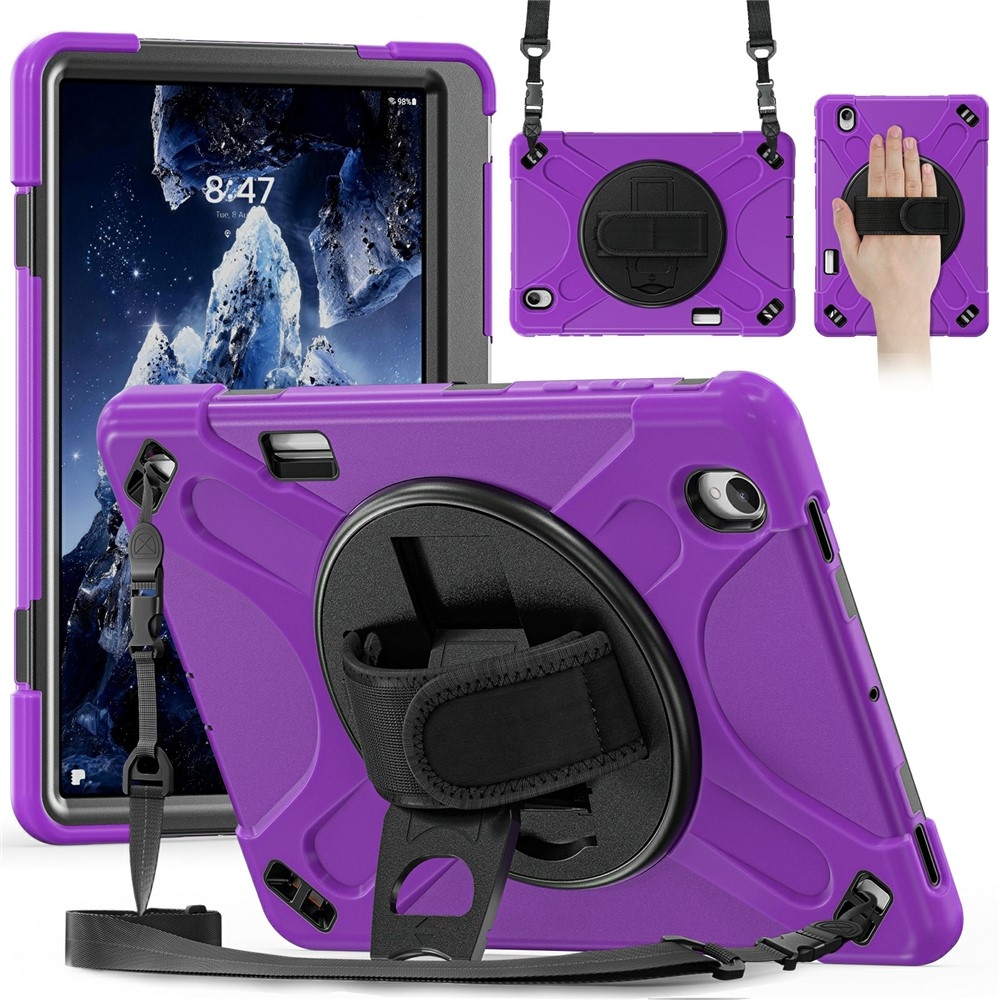 Strap strapabíró tok kézfogantyúval és vállpánttal a Samsung Galaxy Tab S12+ készülékhez – lila