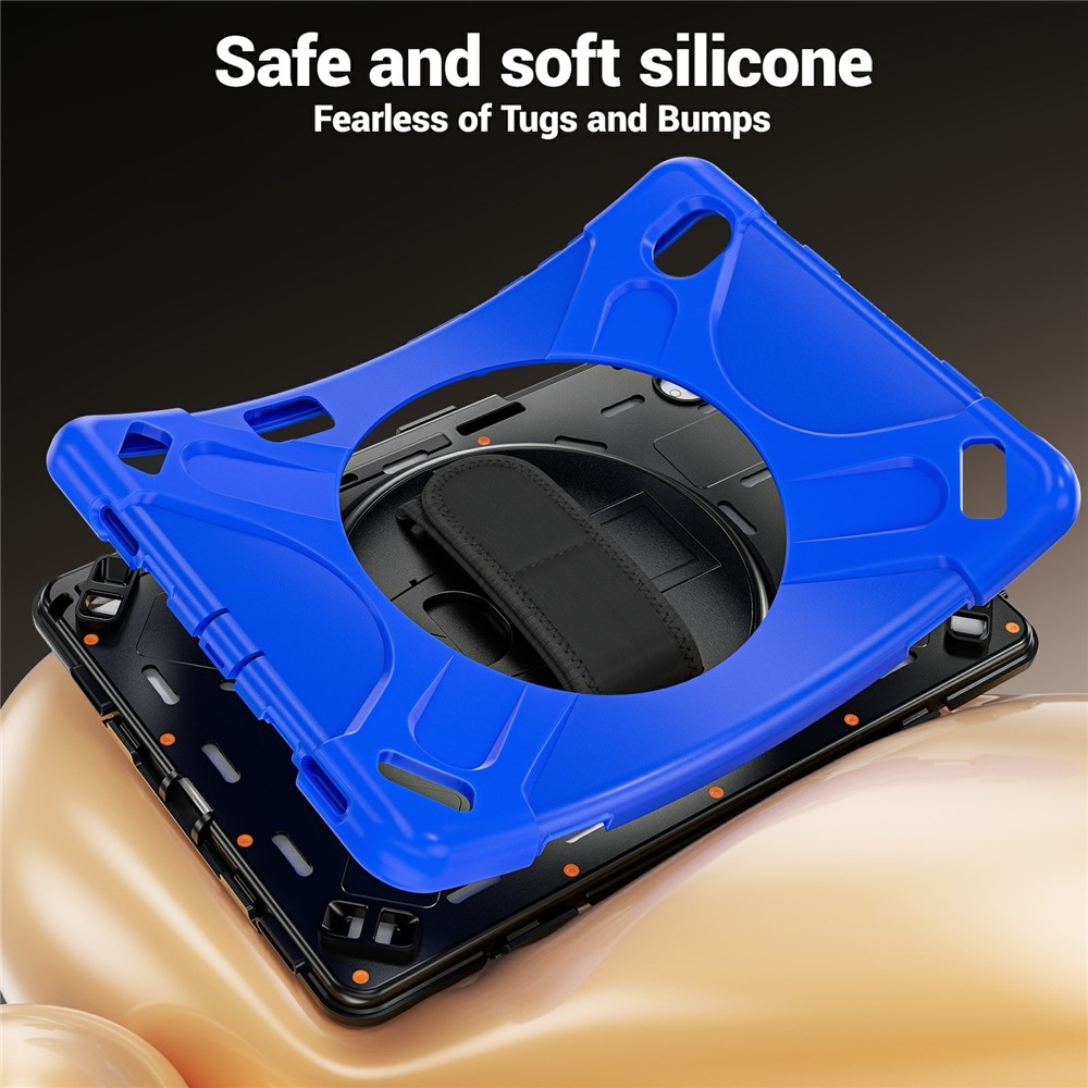 Strap strapabíró tok kéztartóval és vállpánttal a Samsung Galaxy Tab S12+ készülékhez – kék