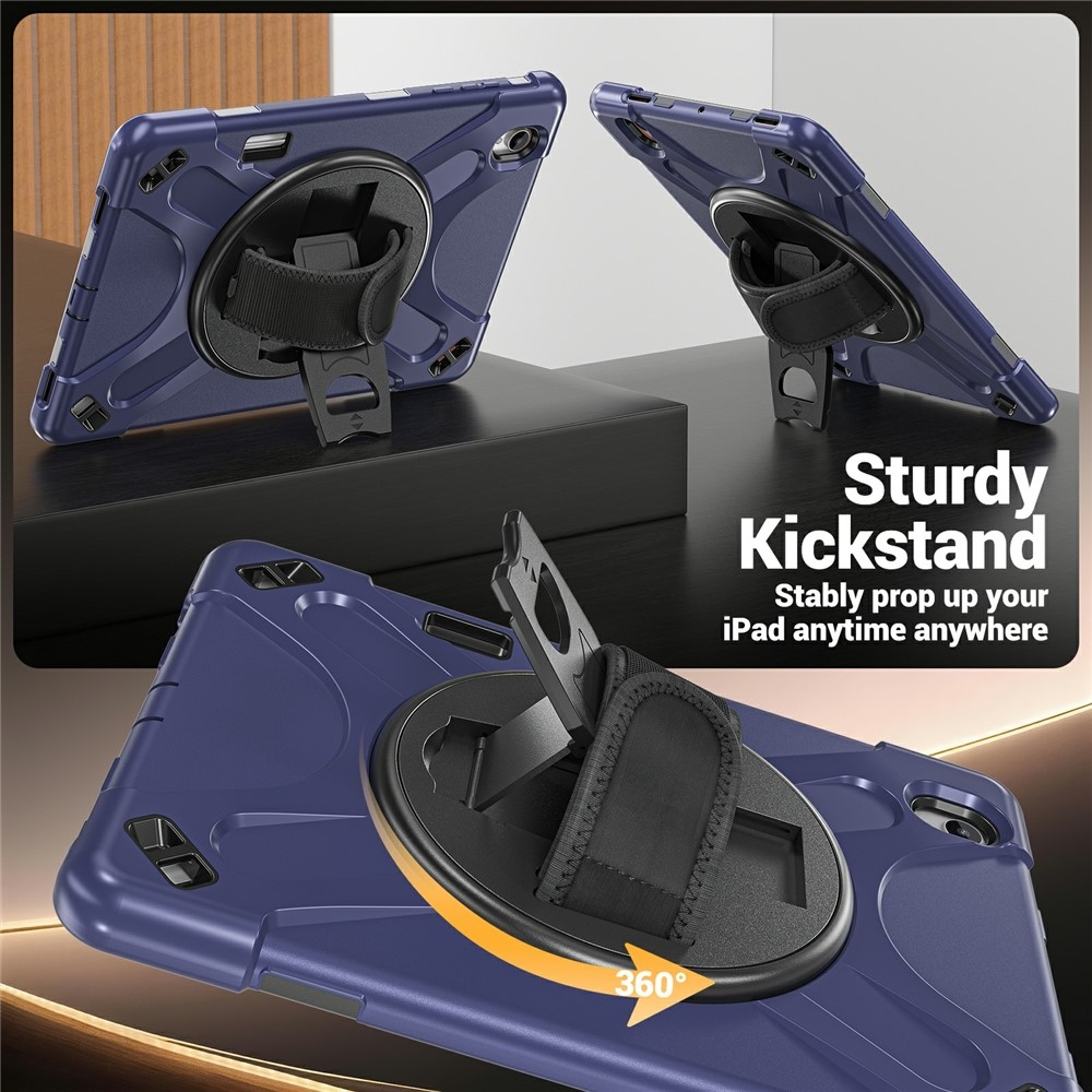 Strap strapabíró tok kézfogantyúval és vállpánttal a Samsung Galaxy Tab S12+ készülékhez – sötétkék