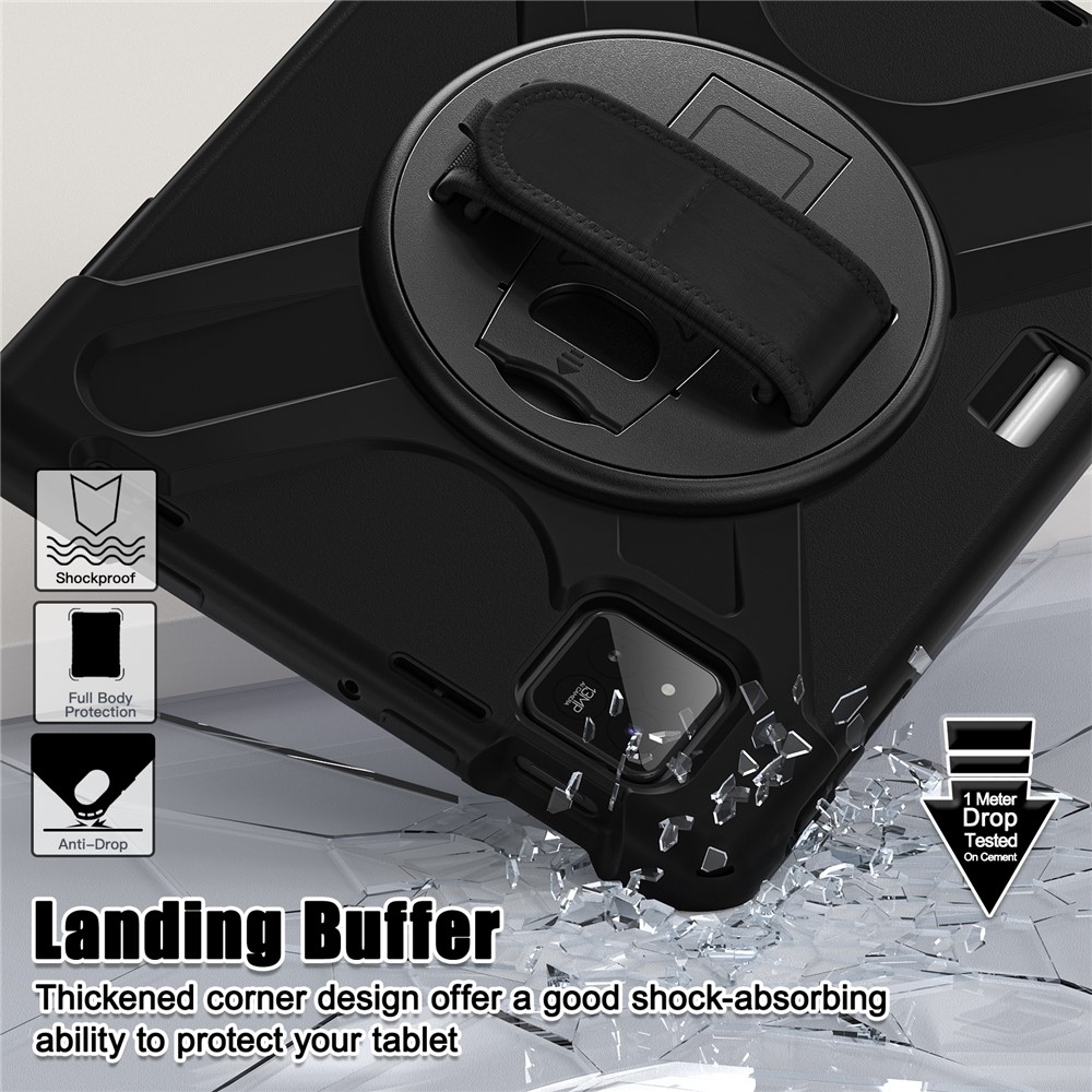 Strapabíró huzat kéztartóval és vállpánttal Xiaomi Pad 8/8 Pro/7/7/7 Pro készülékhez - fekete