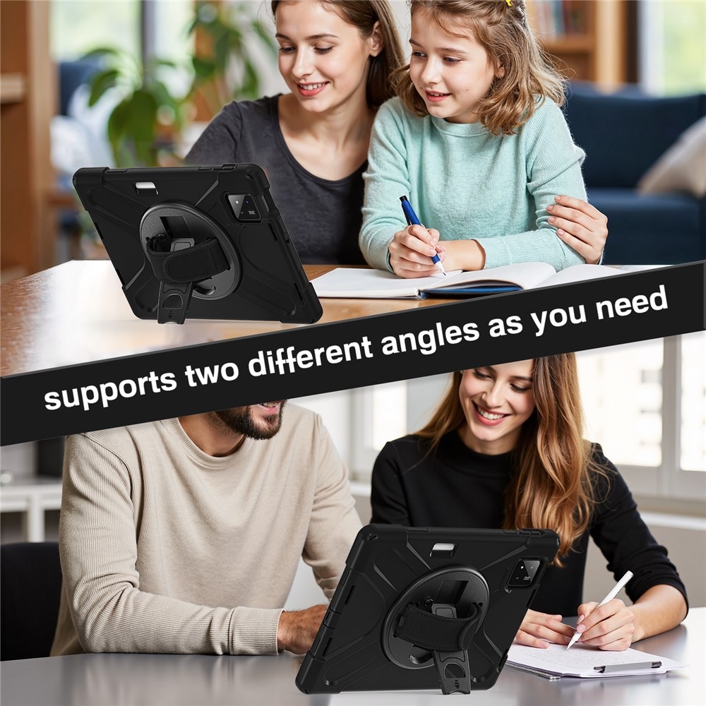 Strapabíró huzat kéztartóval és vállpánttal Xiaomi Pad 8/8 Pro/7/7/7 Pro készülékhez - fekete