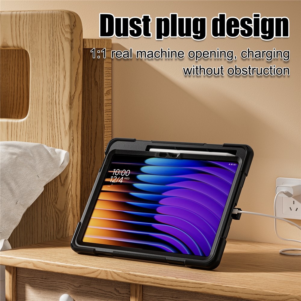 Strapabíró huzat kéztartóval és vállpánttal Xiaomi Pad 8/8 Pro/7/7/7 Pro készülékhez - fekete