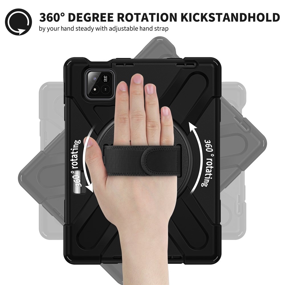 Strapabíró huzat kéztartóval és vállpánttal Xiaomi Pad 8/8 Pro/7/7/7 Pro készülékhez - fekete