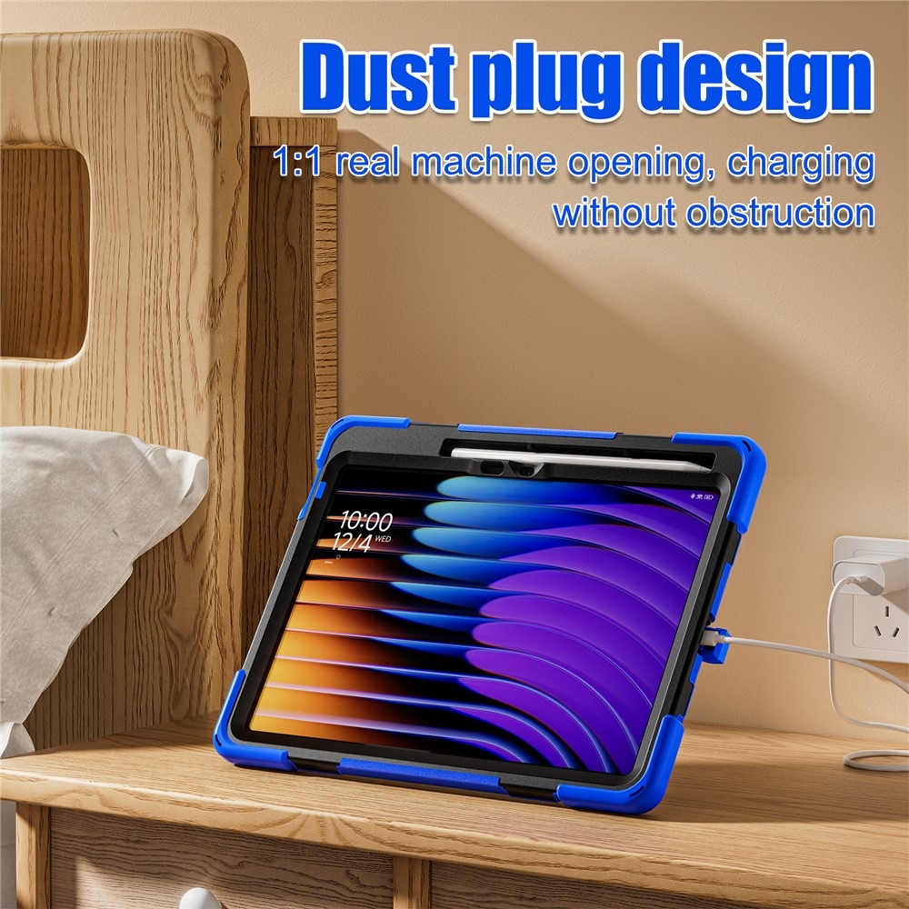 Strapabíró huzat kéztartóval és vállpánttal Xiaomi Pad 8/8 Pro/7/7/7 Pro készülékhez - kék