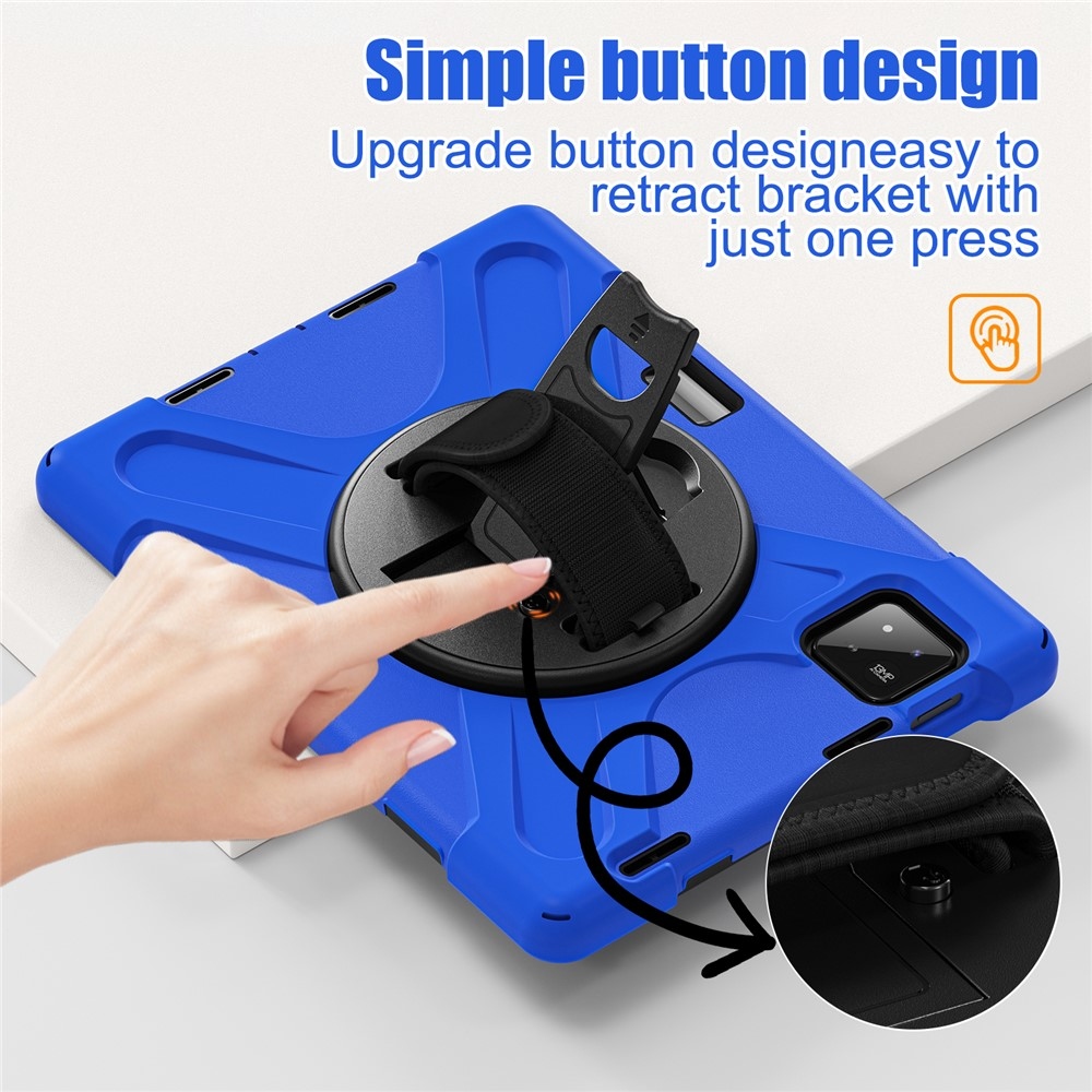 Strapabíró huzat kéztartóval és vállpánttal Xiaomi Pad 8/8 Pro/7/7/7 Pro készülékhez - kék