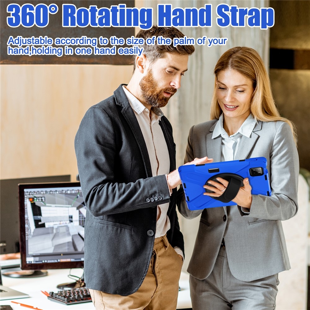 Strapabíró huzat kéztartóval és vállpánttal Xiaomi Pad 8/8 Pro/7/7/7 Pro készülékhez - kék