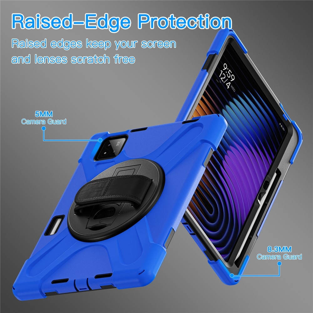 Strapabíró huzat kéztartóval és vállpánttal Xiaomi Pad 8/8 Pro/7/7/7 Pro készülékhez - kék