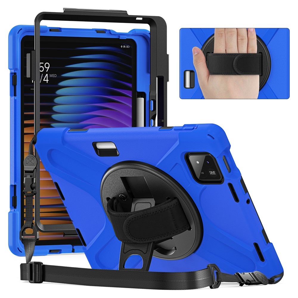 Strapabíró huzat kéztartóval és vállpánttal Xiaomi Pad 8/8 Pro/7/7/7 Pro készülékhez - kék