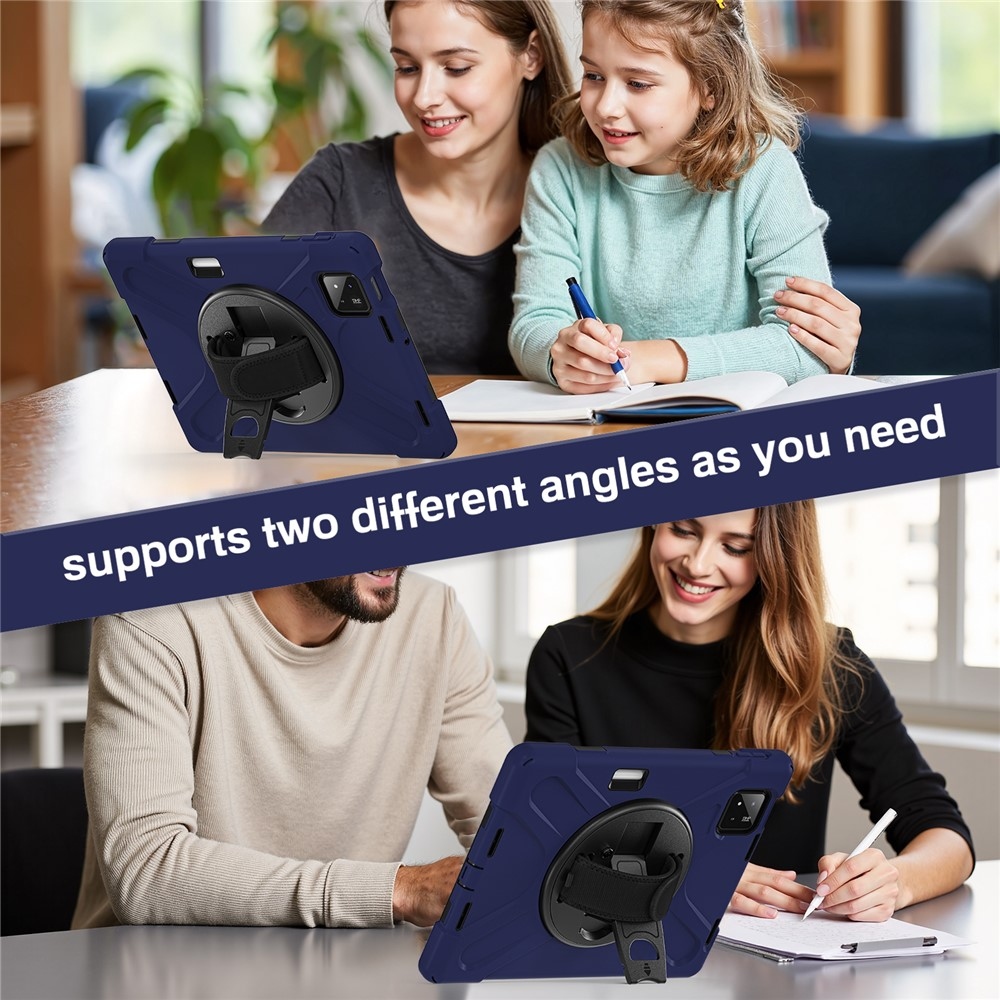 Strapabíró huzat kéztartóval és vállpánttal Xiaomi Pad 8/8 Pro/7/7/7 Pro készülékhez - sötétkék