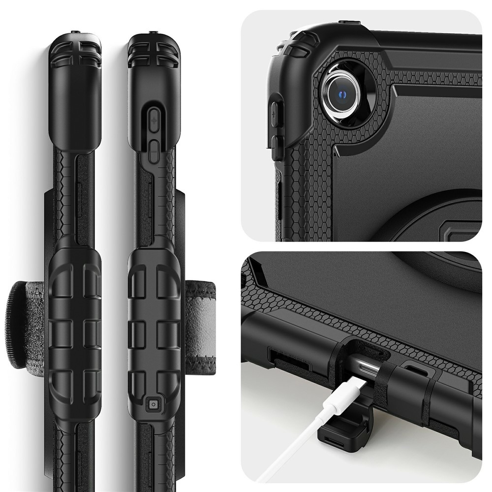 Strap strapabíró tok kéztartóval és vállpánttal a Xiaomi Redmi Pad 2 9,7-hez – fekete