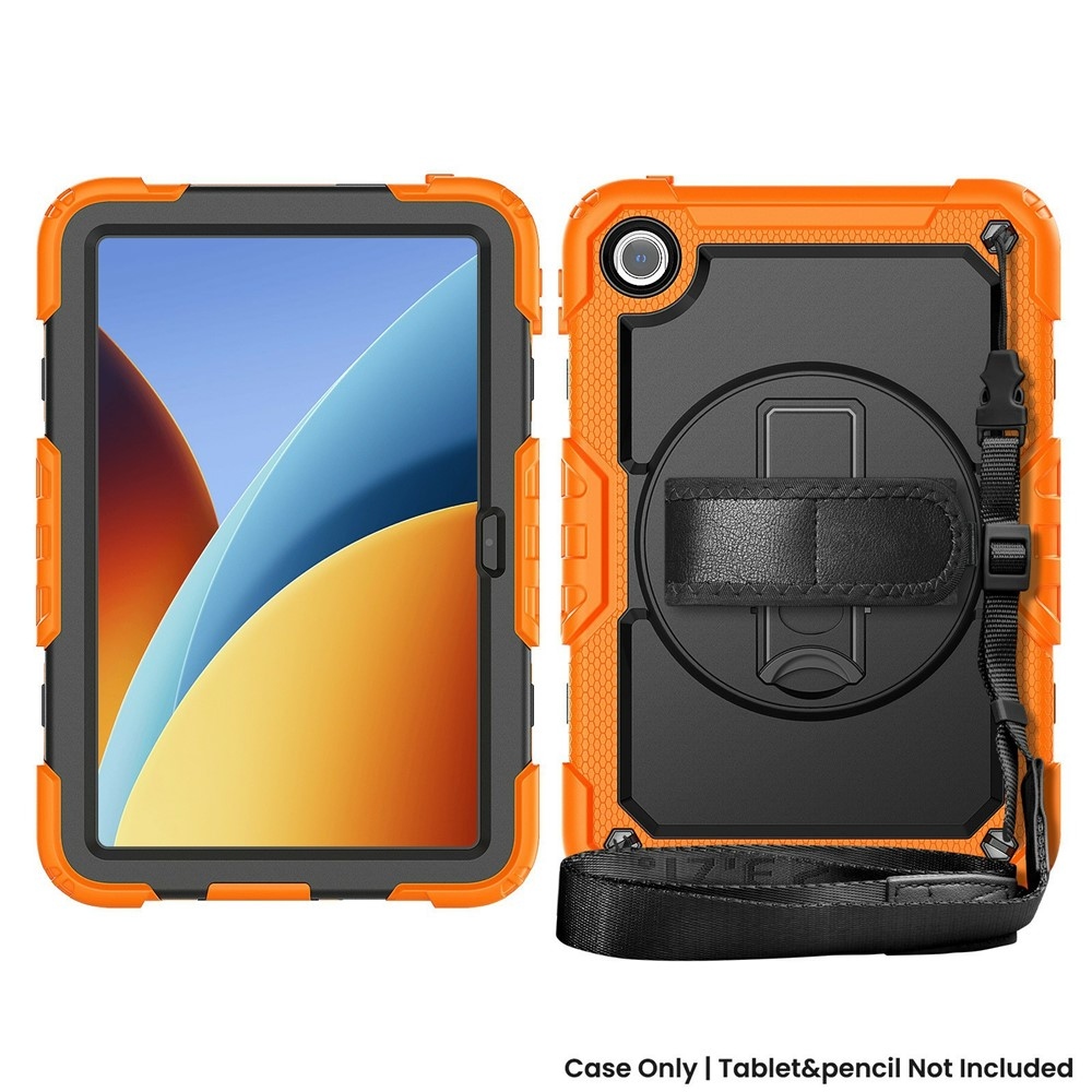 Strap strapabíró tok kéztartóval és vállpánttal a Xiaomi Redmi Pad 2 9,7-hez – narancssárga