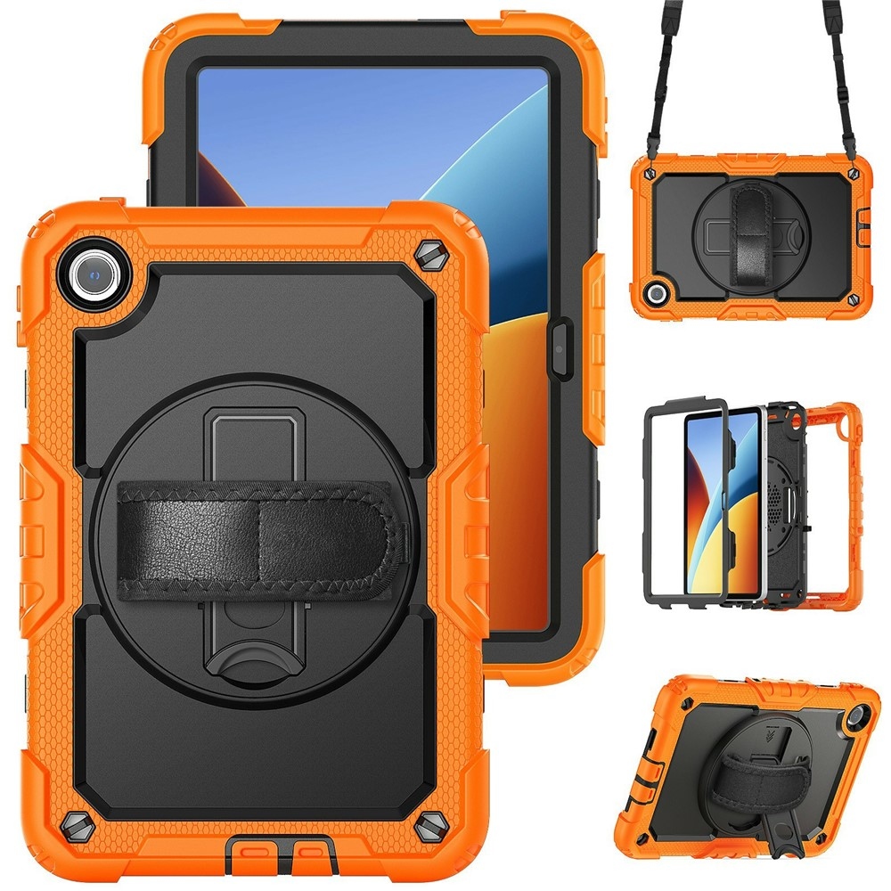 Strap strapabíró tok kéztartóval és vállpánttal a Xiaomi Redmi Pad 2 9,7-hez – narancssárga