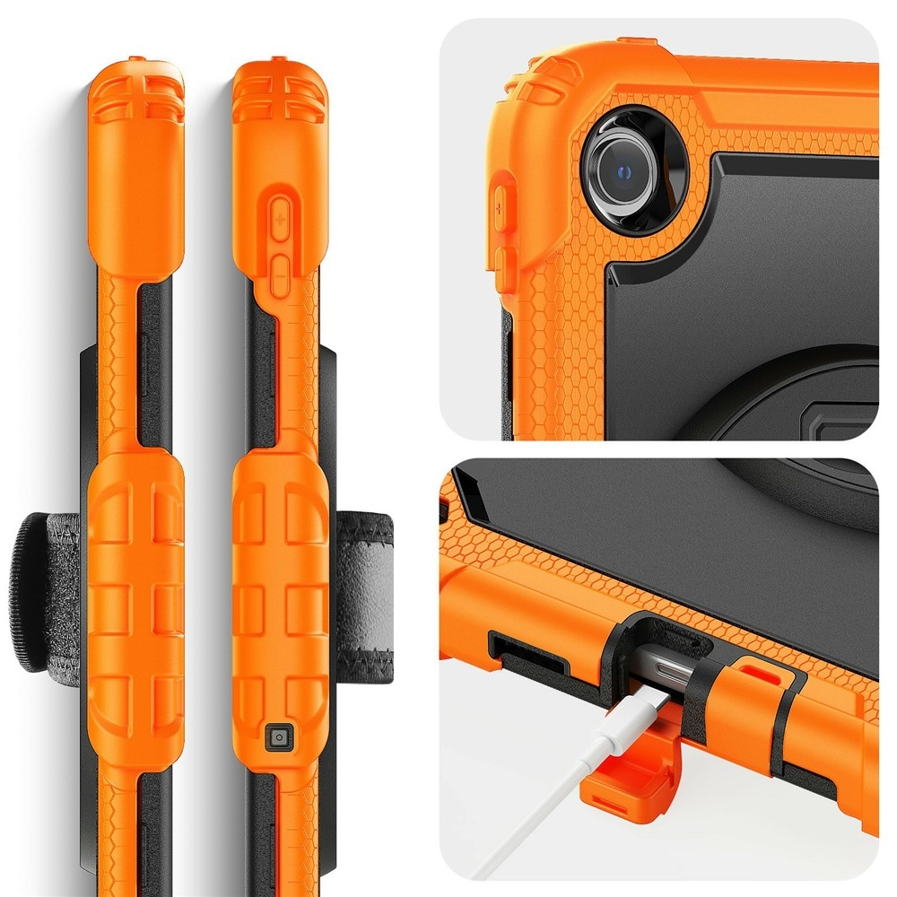 Strap strapabíró tok kéztartóval és vállpánttal a Xiaomi Redmi Pad 2 9,7-hez – narancssárga