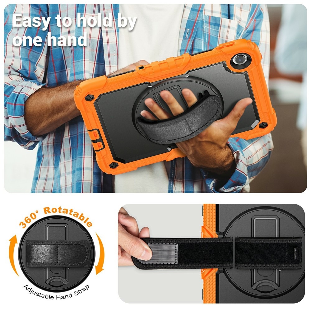 Strap strapabíró tok kéztartóval és vállpánttal a Xiaomi Redmi Pad 2 9,7-hez – narancssárga