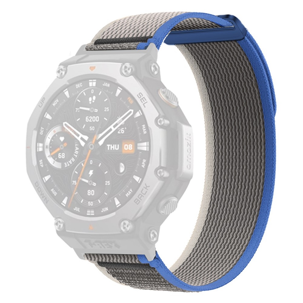 Strappe nylon szíj az Amazfit T-Rex 3-hoz – kék/szürke