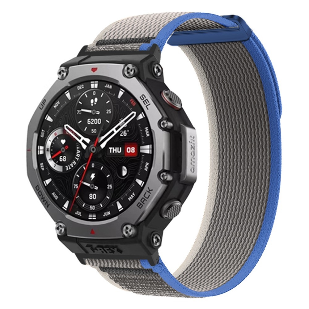 Strappe nylon szíj az Amazfit T-Rex 3-hoz – kék/szürke