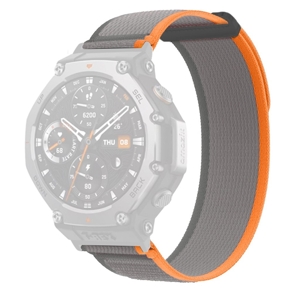 Strappe nylon szíj az Amazfit T-Rex 3-hoz – narancssárga/szürke