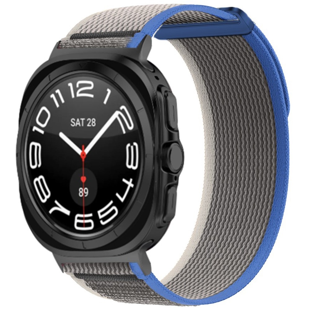 Strappe nylon szíj a Samsung Galaxy Watch Ultra (2025) 47 mm-es modellhez – kék/szürke