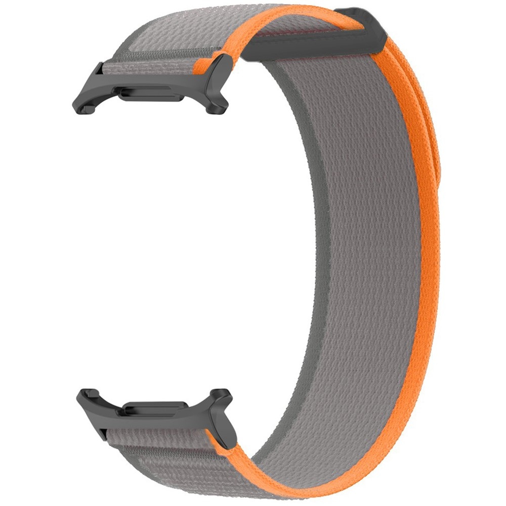 Strappe nylon szíj a Samsung Galaxy Watch Ultra (2025) 47 mm-es modellhez – narancssárga/szürke