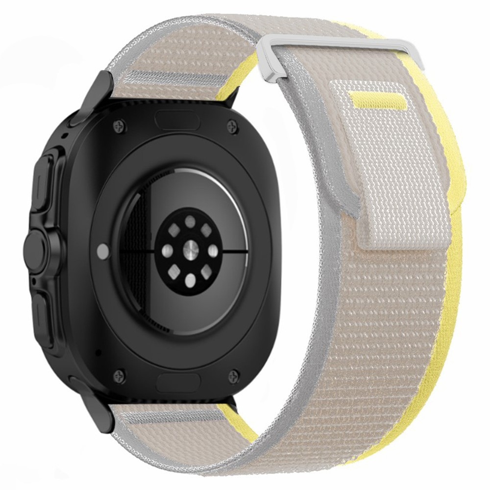 Strappe nylon szíj a Samsung Galaxy Watch Ultra (2025) 47 mm-es modellhez – sárga/szürke