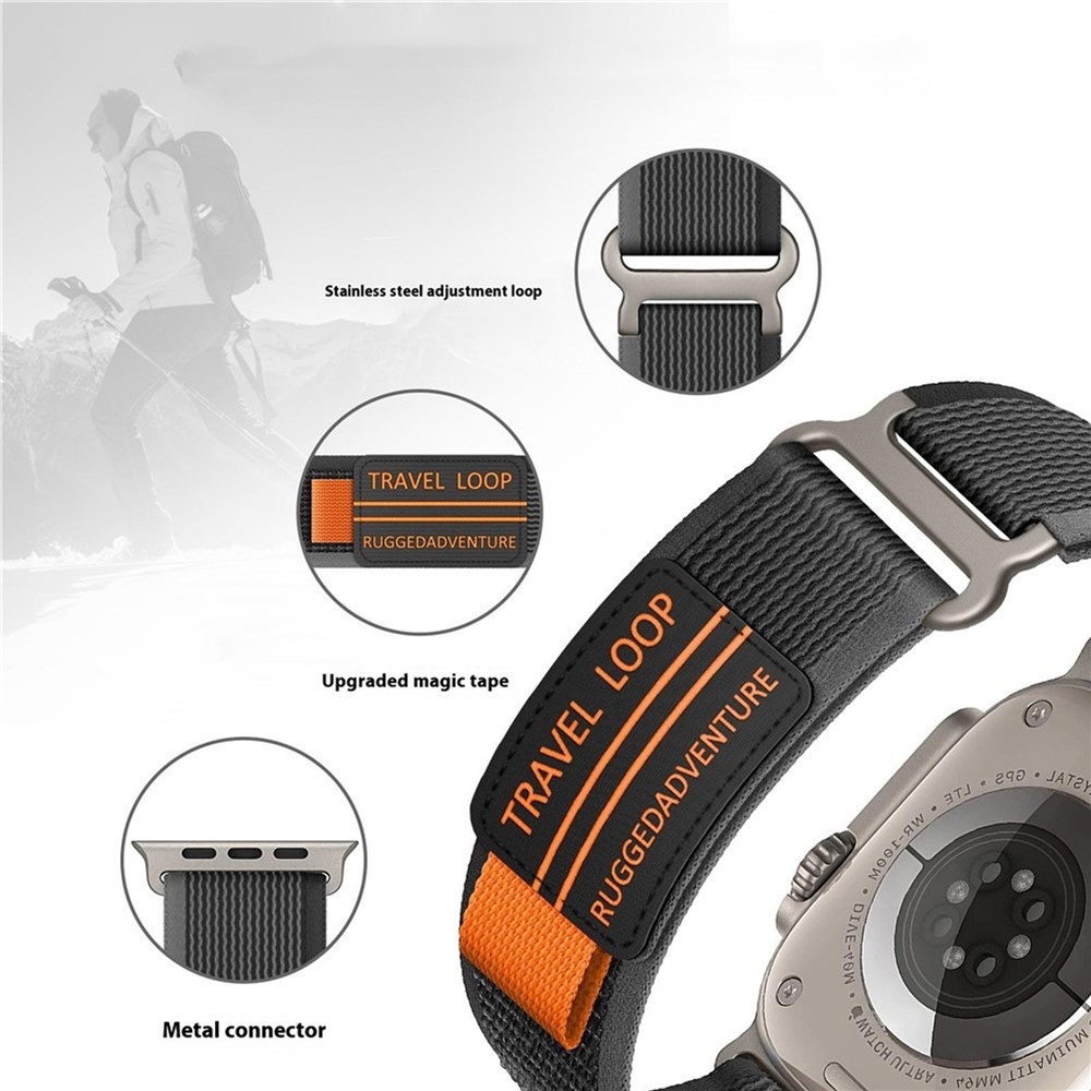 Nylon pánt a Samsung Galaxy Watch9 40 mm/44 mm, Watch8 44 mm/40 mm és Watch8 Classic 46 mm modellekhez – fekete