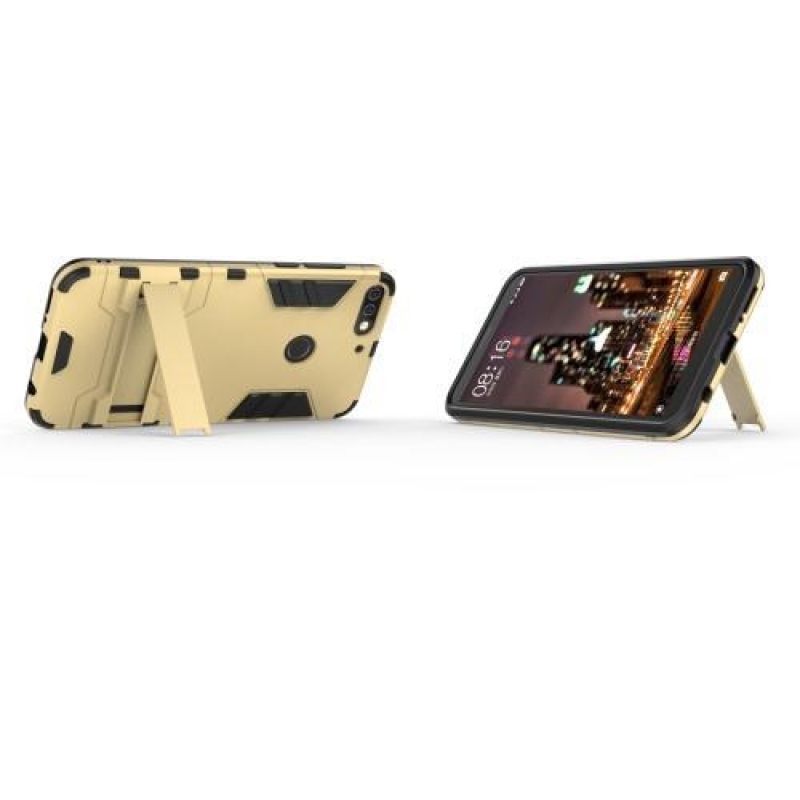 Erős hibrid tartós borítás a Huawei Y7 Prime (2018) készülékhez - arany színű