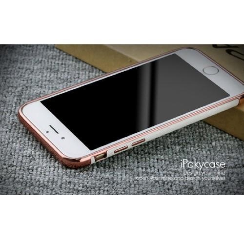 Stílusos zselés tok kontrasztos szegéllyel iPhone 6s Plus és 6 Plus készülékhez - fehér