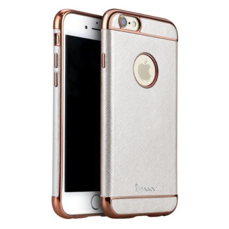 Stílusos zselés tok kontrasztos szegéllyel iPhone 6s Plus és 6 Plus készülékhez - fehér