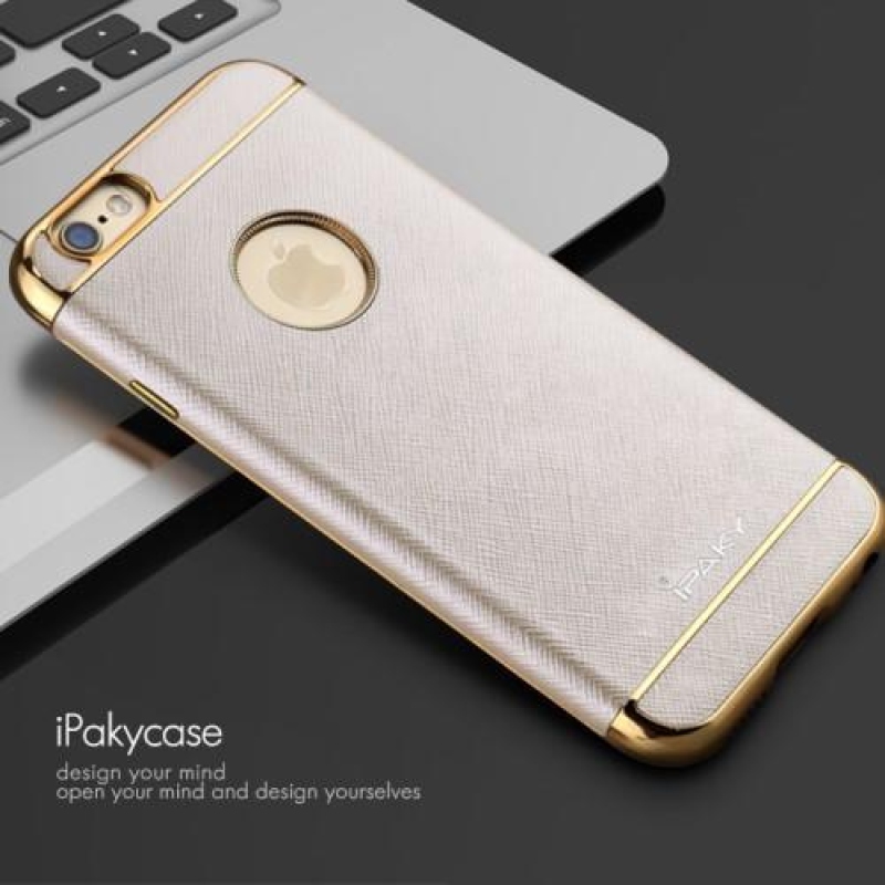 Stílusos zselés tok kontrasztos szegéllyel iPhone 6s Plus és 6 Plus készülékhez - arany színű