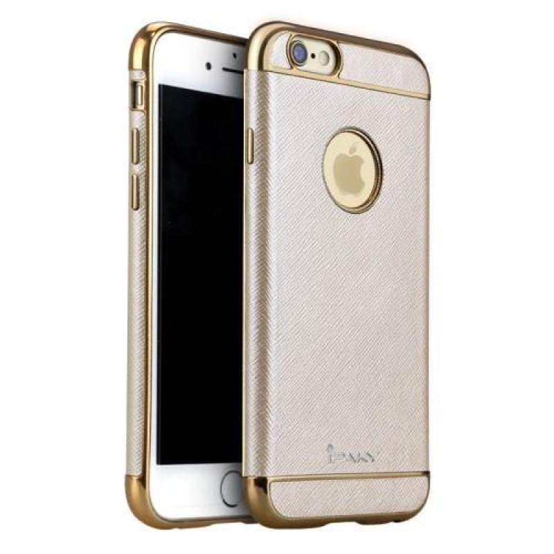 Stílusos zselés tok kontrasztos szegéllyel iPhone 6s Plus és 6 Plus készülékhez - arany színű