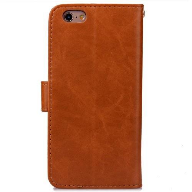 Stílus PU bőr/textil tok iPhone 6 Plus és iPhone 6s Plus készülékhez - fekete