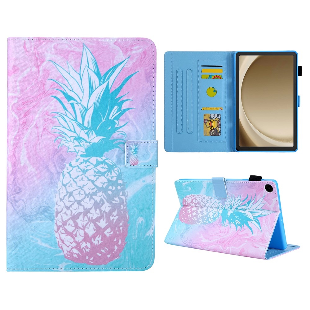 Stílusos, intelligens záró tok Samsung Galaxy Tab A11+/Tab A9+ - ananász 1