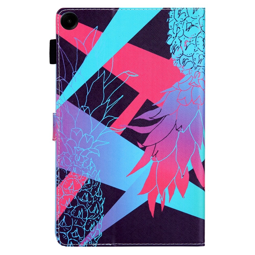 Stílusos, intelligens záró tok Samsung Galaxy Tab A11+/Tab A9+ - színes ananász