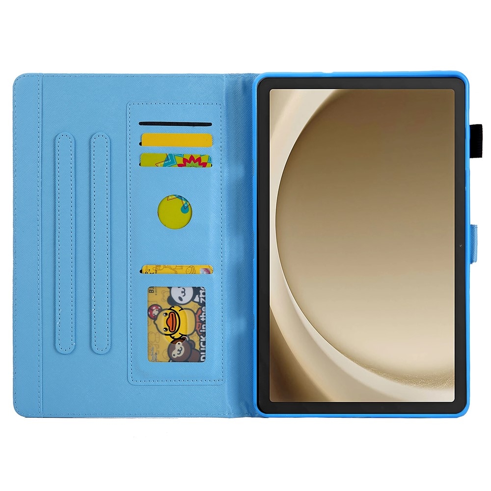 Stílusos, intelligens, zárható tok Samsung Galaxy Tab A11+/Tab A9+ - panda fejhallgatóval