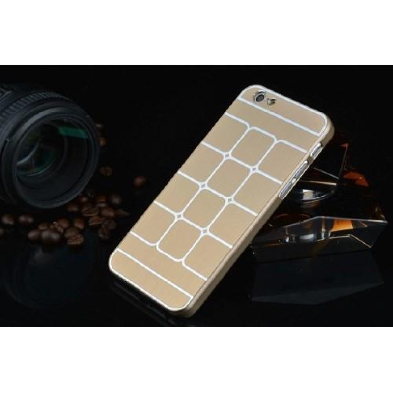 Stílusos borítás fém hátlappal iPhone 6 Plus és 6s Plus készülékhez - pezsgő színű